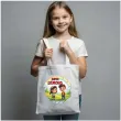 eko torba na zakupy dzien dziecka super dziecko prezent bialy 40x35 cm