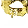 elegancka zlota maska wenecka z cekinami dodatek do stroju na karnawal 17 x 9 cm