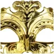 elegancka zlota maska wenecka z cekinami dodatek do stroju na karnawal 17 x 9 cm
