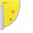 etui na sztucce wielkanocne pisanki i fale zolty 2 szt