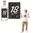etykieta na butelke 18 urodziny glamour birthday czarny 85x120 mm 5 szt