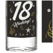 etykieta na butelke 18 urodziny glamour birthday czarny 85x120 mm 5 szt