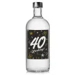 etykieta na butelke 40 urodziny glamour birthday czarny 85x120 mm 5 szt