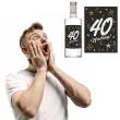 etykieta na butelke 40 urodziny glamour birthday czarny 85x120 mm 5 szt