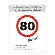 etykieta na butelke urodziny 80 znak 85x120 mm 5 szt