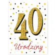 etykiety na butelke 40 urodziny 12 5x9 5 cm 25 szt