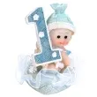 figurka na tort 1 urodziny chlopiec blekitna 7 cm
