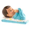figurka na tort chrzest chlopiec z butelka dekora 10x6 cm