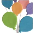 figurka na tort kolorowe balony dekora 26 cm
