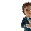 figurka na tort komunia chlopiec z golebiem dekora 16 cm