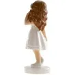 figurka na tort komunia dziewczynka w bialej sukience dekora 15 8 cm
