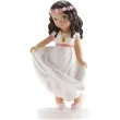 figurka na tort komunia dziewczynka w sukience dekora 16 cm