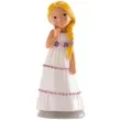 figurka na tort komunia dziewczynka z pasem w kwiaty dekora 15 cm