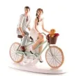 figurka na tort mloda para na rowerze dekora 16 x 18 cm
