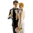 figurka na tort mloda para z kieliszkami szampana dekora 16 cm