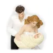 figurka na tort para mloda z dzieckiem 14 5cm