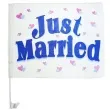flaga na samochod just married 40 x 30 cm