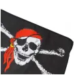 flaga piracka czaszka czarno czerwona 20 x 14 cm