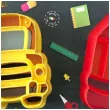 foremka do ciasteczek autobus szkolny i olowek decora 2 szt
