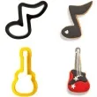 foremka do ciasteczek gitara i nutka decora 2 szt