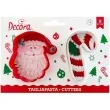 foremka do ciasteczek mikolaj i cukrowa laska decora 2 szt