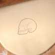 foremka halloween czaszka realistyczna 85x80 mm czarna metaliczna