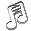 foremka muzyka nuta podwojna 88x78mm srebrny
