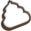 foremka poop kupa kontur 79x77 mm brazowa