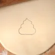 foremka poop kupa kontur 79x77 mm brazowa