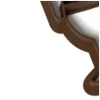 foremka poop toaleta wc 87x56 mm brazowa