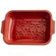 foremka silikonowa wytlaczane kwiatki czerwona dekora 28 x 21 5 cm