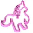 foremka unicorn jednorozec stojacy rozowa metaliczna 98x94 mm