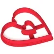 foremka walentynki serce w sercu 87 x 86 mm czerwona