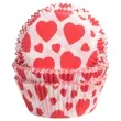 foremki na muffinki czerwone serduszka bialy demmler 60 szt