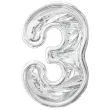forma na balony cyfra 3 srebrny partydeco 53 dgt