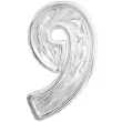 forma na balony cyfra 9 srebrny partydeco 53 dgt