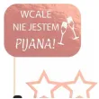 fotogadzet patyczki wieczor panienski okulary butelka rose gold czarny dekolo 28 cm 8 szt