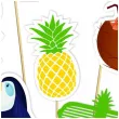 fotogadzet rekwizyty do fotobudki aloha hawajski zestaw 20 cm 6 szt