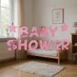 girlanda baby shower gwiazdki rozowa godan 250 cm