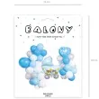 girlanda balonowa baby shower boy bialo blekitny partypal