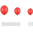 girlanda balonowa serce czerwona partydeco 166 x 160 cm 68 szt
