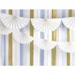 girlanda bibulowa rozety biala partydeco 3m