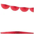 girlanda bibulowa rozety czerwona partydeco 300 cm
