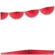 girlanda bibulowa rozety czerwona partydeco 300 cm