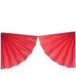 girlanda bibulowa rozety czerwona partydeco 300 cm
