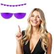 girlanda bibulowa rozety fioletowa partydeco 300 cm