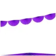 girlanda bibulowa rozety fioletowa partydeco 300 cm