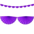 girlanda bibulowa rozety fioletowa partydeco 300 cm