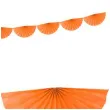 girlanda bibulowa rozety pomaranczowa partydeco 300 cm