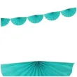 girlanda bibulowa rozety zielony malachit partydeco 300 cm